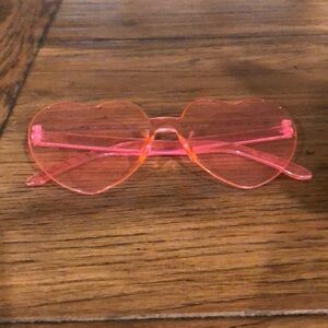 Heart-Shaped Pink Sunglasses